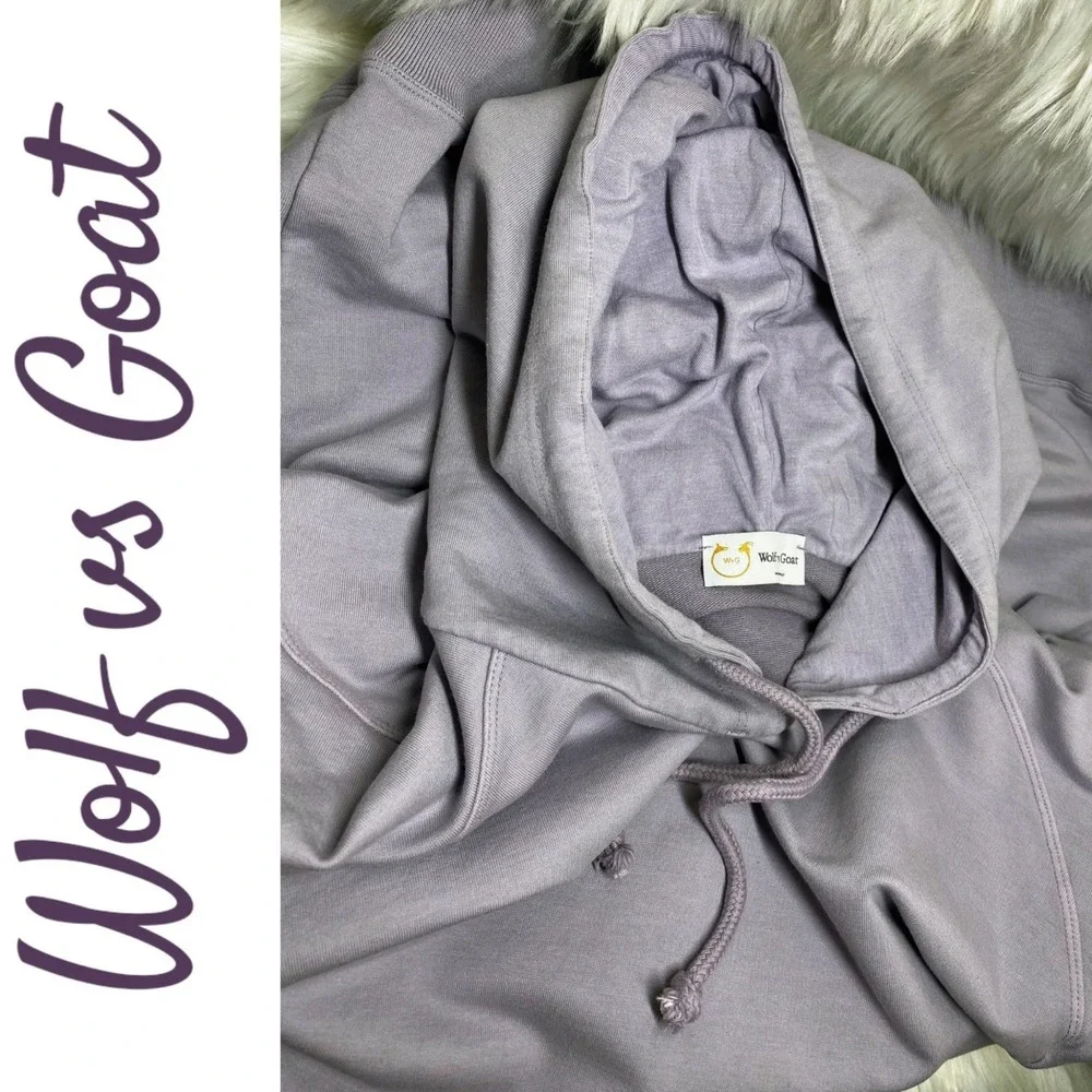 NWOT WOLF VS GOAT‎ ELEVATED LUXE LAVENDER PURPLE HOODIE ITALY RESORTWEAR XXL